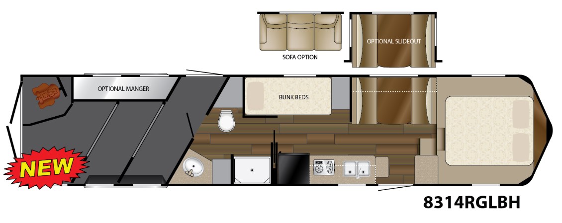 Specifications 8314RGLBH in Mile High Trailers